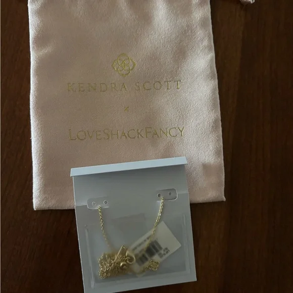 🎀Kendra Scott Love Shack Fancy Elisa purple iris illusion gold bow necklace🎀